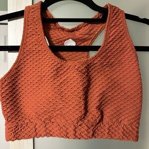Booty by Brabants Orange Textured Sports Bra